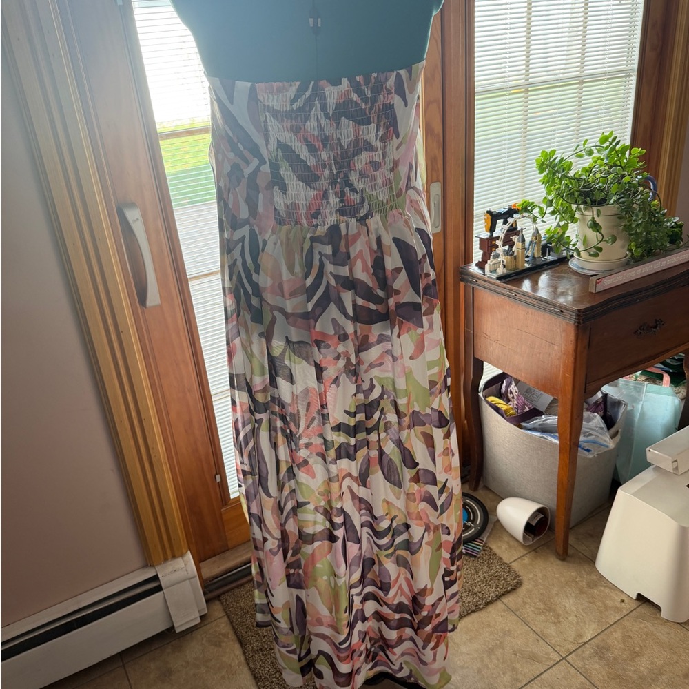Strapless Floral Maxi Dress - Picture 3 of 3